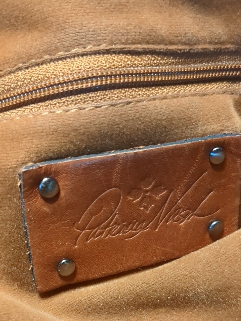 Patricia Nash Classic Black Leather Embossed Tote Bag. - Picture 5 of 12